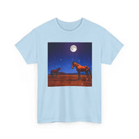 Horses in the Moonlight - Unisex Heavy Cotton Tee