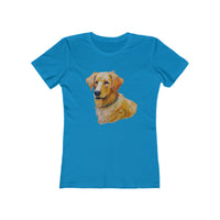 "Golden Retriever Puppy - Women's Slim Fitted Ringspun Cotton Tee"