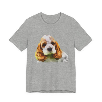 Cocker Spaniel 'Hogan' Unisex Jersey Short Sleeve Tee by DoggyLips ™