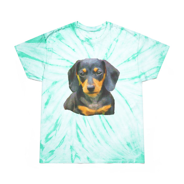 Dachshund 'Doxie 2' Unisex Cotton Tie-Dye Tee, Cyclone