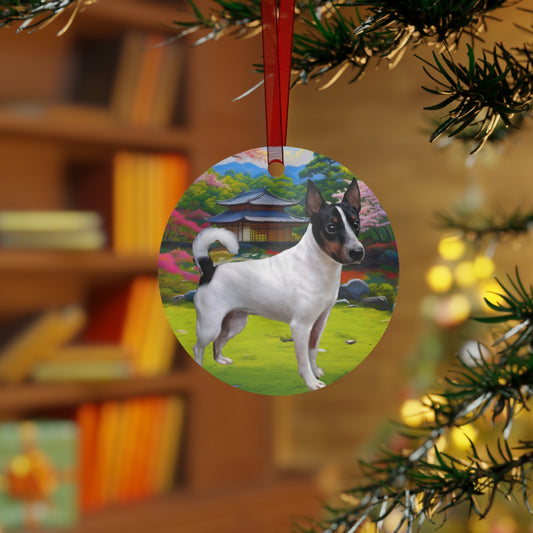 Japanese Terrier - Christmas Tree Metal Ornament