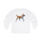 Korean Jindo Unisex Classic Cotton Long Sleeve Tee