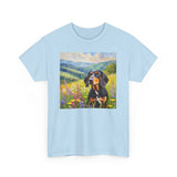 Black & Tan Coonhound Unisex Heavy Cotton Tee