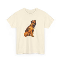 Border Terrier 'Andrew' Unisex Heavy Cotton Tee