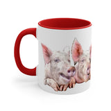 Pigs 'A Jowly Good Time' Accent Coffee Mug, 11oz