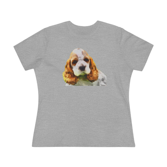 Cocker Spaniel 'Hogan' Women's Relaxed Fit Cotton Tee