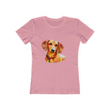 Dachshund  'Daisy' Women's Slim Fit Ringspun Cotton T-Shirt
