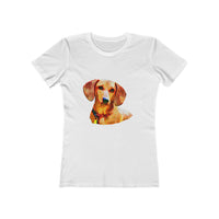 Dachshund  'Daisy' Women's Slim Fit Ringspun Cotton T-Shirt