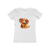 Dachshund  'Daisy' Women's Slim Fit Ringspun Cotton T-Shirt