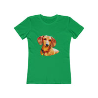 Dachshund  'Daisy' Women's Slim Fit Ringspun Cotton T-Shirt