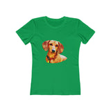 Dachshund  'Daisy' Women's Slim Fit Ringspun Cotton T-Shirt
