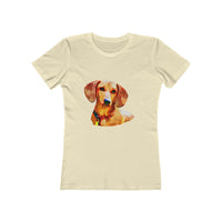 Dachshund  'Daisy' Women's Slim Fit Ringspun Cotton T-Shirt