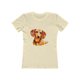 Dachshund  'Daisy' Women's Slim Fit Ringspun Cotton T-Shirt