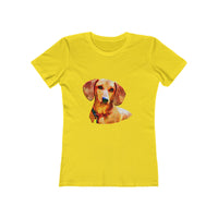 Dachshund  'Daisy' Women's Slim Fit Ringspun Cotton T-Shirt