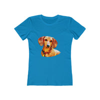 Dachshund  'Daisy' Women's Slim Fit Ringspun Cotton T-Shirt
