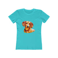 Dachshund  'Daisy' Women's Slim Fit Ringspun Cotton T-Shirt