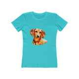 Dachshund  'Daisy' Women's Slim Fit Ringspun Cotton T-Shirt