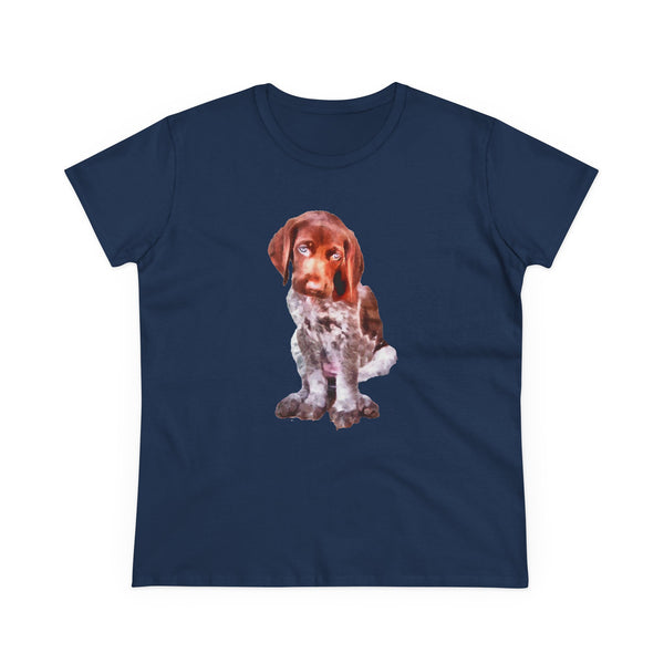 German Shorthaired Pointer "Benny" Women's Midweight Cotton Tee