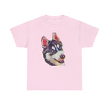 Siberian Husky 'Iditarod' Unisex Heavy Cotton Tee