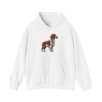 Irish Red & White Setter- Unisex 50/50 Hooded Sweatshirt