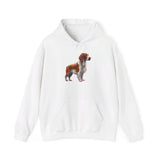 Irish Red & White Setter- Unisex 50/50 Hooded Sweatshirt