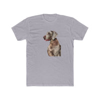 Weimaraner 'Rocky' - Men's Fitted Cotton Crew Tee