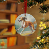 Saluki 'On the Run' Metal Ornaments