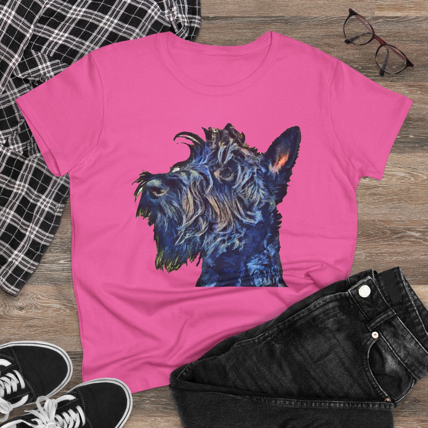 Scottish Terrier 'Scottie' Women's Midweight Cotton Tee