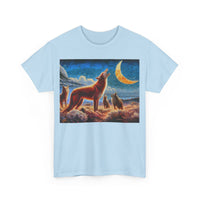 Coyotes in Moonlight Unisex Heavy Cotton Tee