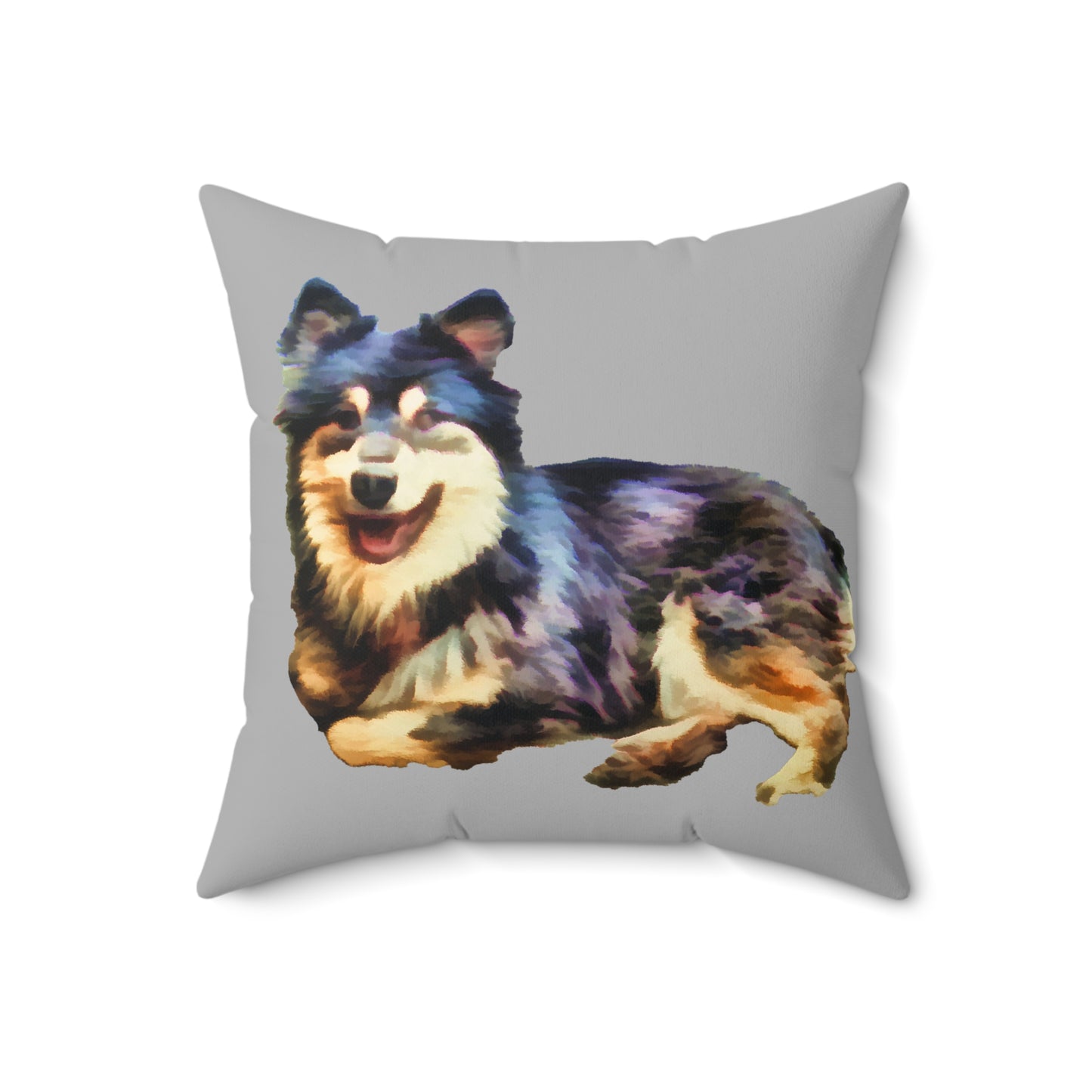 Finnish Lapphund Spun Polyester Throw Pillow