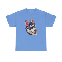 Siberian Husky 'Iditarod' Unisex Heavy Cotton Tee