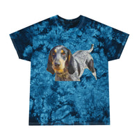 Blue Tick Coonhound Unisex Cotten Tie-Dye Tee, Crystal