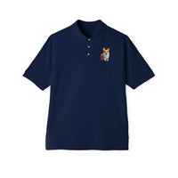 Welsh Corgi Puppy - Men's Piqué Polo Shirt