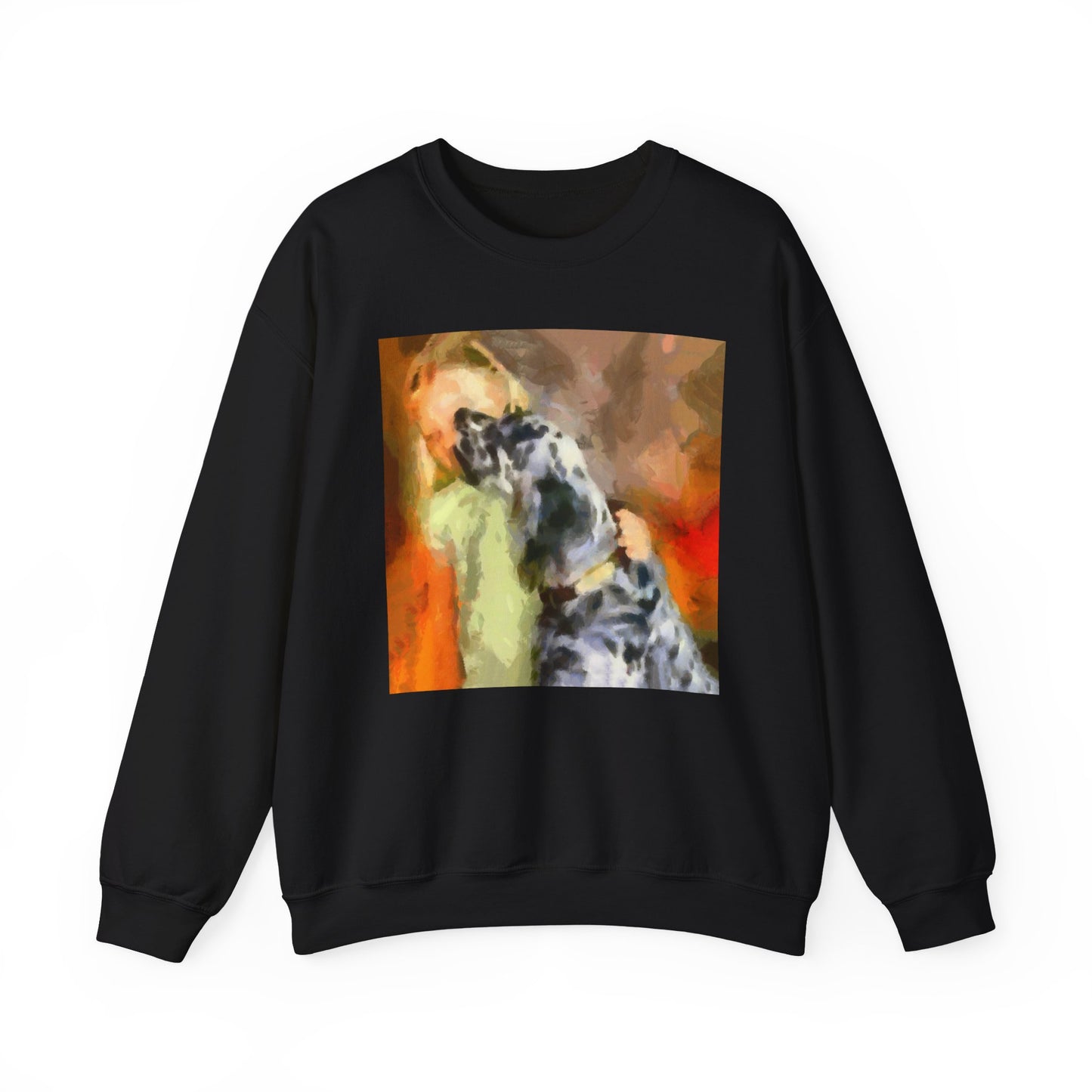 English Setter and Child Classic 50/50 Crewneck Sweatshirt