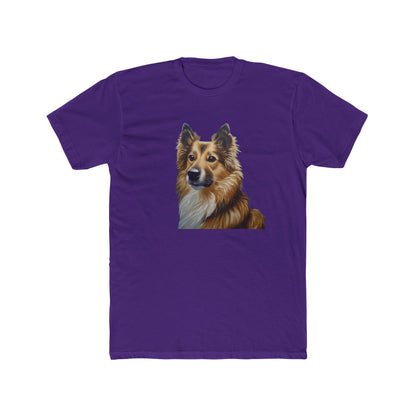 Icelandic Sheepdog Men's Fitted Cotton Crew Tee