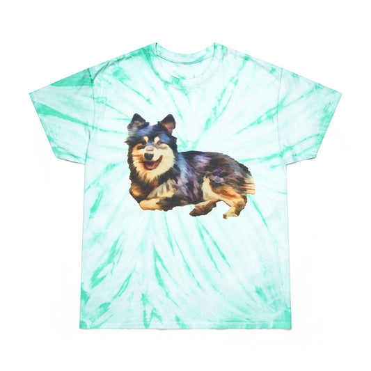 Finnish Lapphund Unisex Cotton Tie-Dye Tee, Cyclone