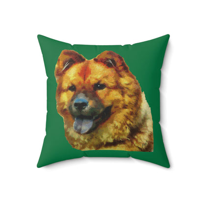 Chow 'Chung' Spun Polyester Throw Pillow