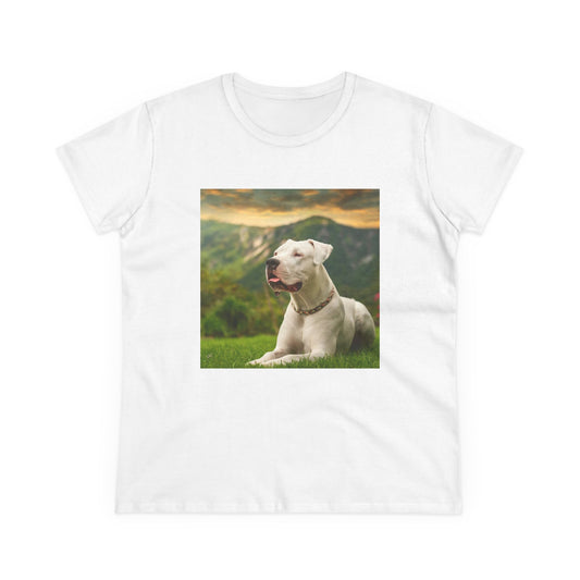 Dogo Argentino Women's Midweight Cotton Tee