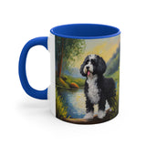 Cheerful Portuguese Water Dog 11oz Accent Mug