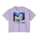 American Eskimo Dog Women's Oversized Boxy Tee