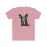 Australian Kelpie #2  --  Men's Fitted Cotton Crew Tee