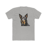 Australian Kelpie #2  --  Men's Fitted Cotton Crew Tee