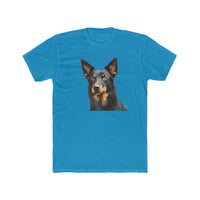 Australian Kelpie #2  --  Men's Fitted Cotton Crew Tee