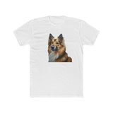 Icelandic Sheepdog Men's Fitted Cotton Crew Tee