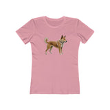 Shikoku - Japanese Hunting Dog - Women's Slim Fit Ringspun Cotton Tee