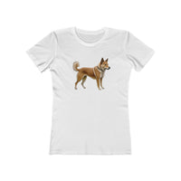 Shikoku - Japanese Hunting Dog - Women's Slim Fit Ringspun Cotton Tee