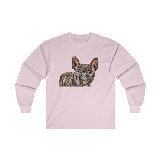 French Bulldog 'Frenchie #2' Classic Cotton Long Sleeve Tee