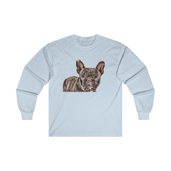 French Bulldog 'Frenchie #2'  Classic  Cotton Long Sleeve Tee
