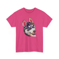 Siberian Husky 'Iditarod' Unisex Heavy Cotton Tee