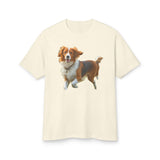 Nederlandse Kooikerhondje  Unisex Relaxed Fit Garment-Dyed Heavyweight Cotton Tee